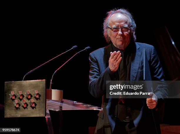 Singer Joan Manuel Serrat attends the CAM Culture Awards 2018 at El Canal theatre on May 16, 2018 in Madrid, Spain.