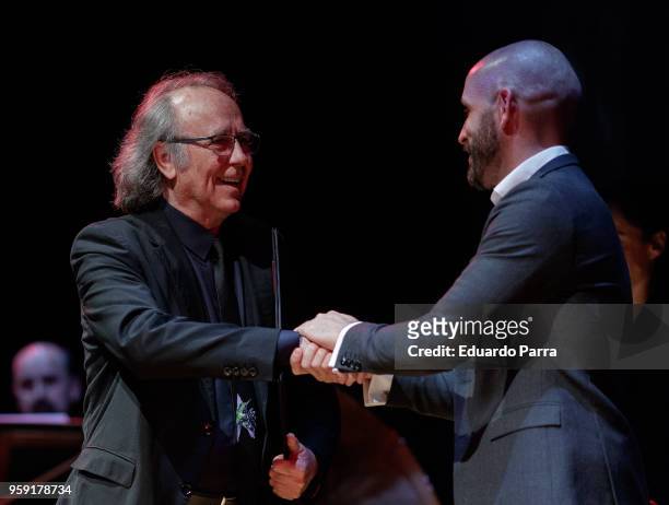 Singer Joan Manuel Serrat attends the CAM Culture Awards 2018 at El Canal theatre on May 16, 2018 in Madrid, Spain.
