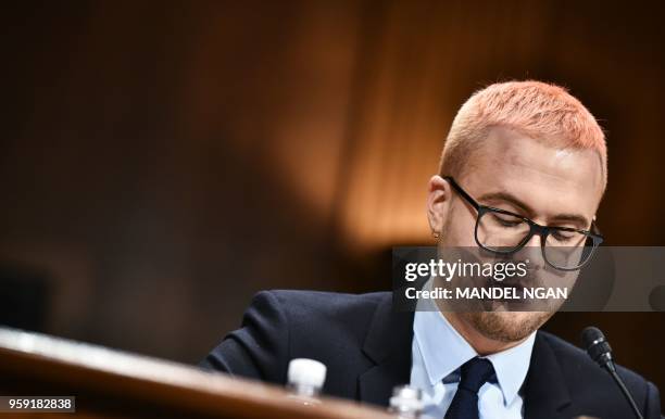 Cambridge Analytica former employee and whistleblower Christopher Wylie testifies before the Senate Judiciary Committee on Cambridge Analytica and...