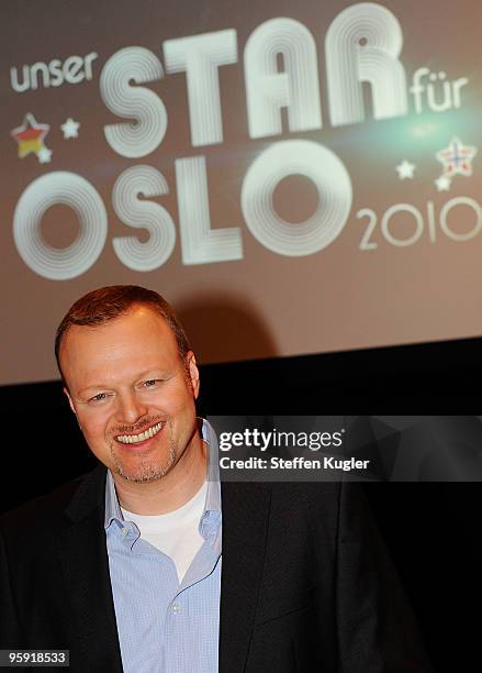 German entertainer Stefan Raab poses for photographers prior to a press conference on January 21, 2010 in Berlin, Germany. Starting February 2nd Raab...