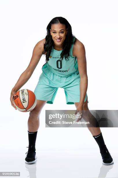 Marissa Coleman of the New York Liberty poses for a head shot during Media Day on May 15 at the Knicks Practice Center in Tarrytown, New York. NOTE...