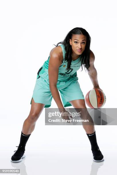 Marissa Coleman of the New York Liberty poses for a head shot during Media Day on May 15 at the Knicks Practice Center in Tarrytown, New York. NOTE...