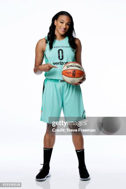 Marissa Coleman of the New York Liberty poses for a head shot during Media Day on May 15 at the Knicks Practice Center in Tarrytown, New York. NOTE...