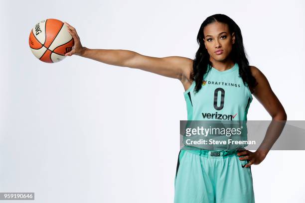 Marissa Coleman of the New York Liberty poses for a head shot during Media Day on May 15 at the Knicks Practice Center in Tarrytown, New York. NOTE...