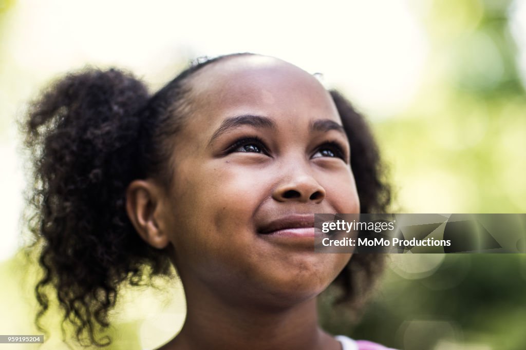 Portrait of girl outdoors