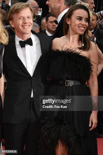 Alex Lutz and Elodie Bouchez attend the screening of 'Solo: A Star Wars Story' during the 71st annual Cannes Film Festival at Palais des Festivals on...