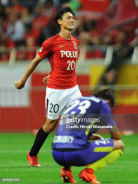 Tadanari Lee of Urawa Red Diamonds looks on after the J.League Levain Cup Group C match between Urawa Red Diamonds and Sanfrecce Hiroshima at Saitama...