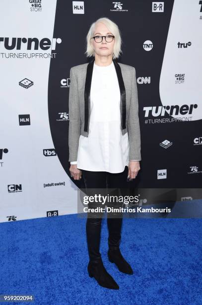 Ellen Barkin attends the Turner Upfront 2018 arrivals on the red carpet at The Theater at Madison Square Garden on May 16, 2018 in New York City....