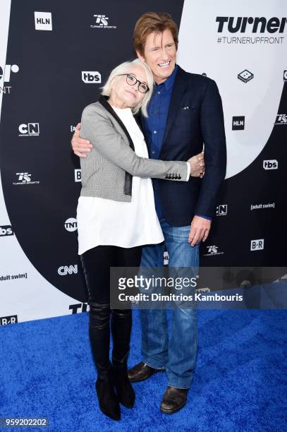 Ellen Barkin and Denis Leary attend the Turner Upfront 2018 arrivals on the red carpet at The Theater at Madison Square Garden on May 16, 2018 in New...