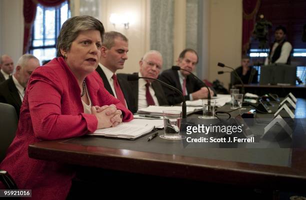 Jan 20: Homeland Security Secretary Janet Napolitano, National Counterterrorism Center Director Michael Leiter, Lee Hamilton, co-chairman of the...