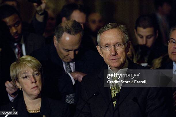 Jan 20: Senate Democratic Conference Secretary Patty Murray, D-Wash., Senate Democratic Caucus Vice Chairman Charles E. Schumer, D-N.Y., and Senate...