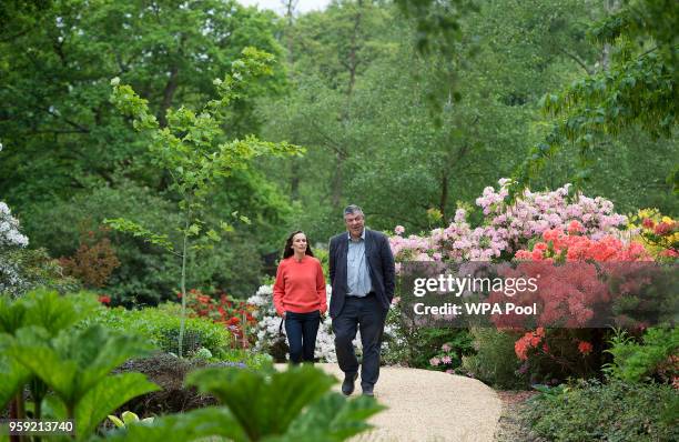 Floral designer Philippa Craddock , and Keeper of the Gardens John Anderson choose plants, which will feature in the floral displays at St George's...