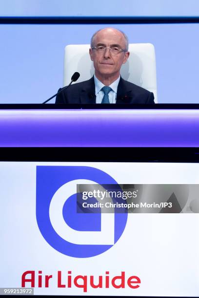 Benoit Potier, CEO of AirLiquide, attends the Groups Annual General Meeting in the presence of shareholders on May 16, 2018 in Paris, France. The...