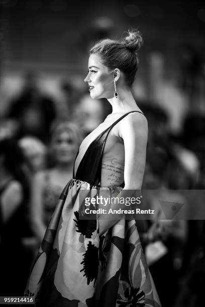 Amber Heard attends the screening of 'Sorry Angel ' during the 71st annual Cannes Film Festival at on May 10, 2018 in Cannes, France.