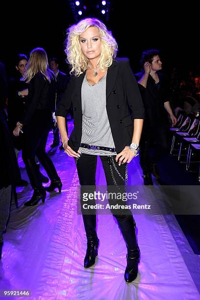 Gina-Lisa Lohfink poses at the Patrick Mohr Fashion Show during the Mercedes-Benz Fashion Week Berlin Autumn/Winter 2010 at the Bebelplatz on January...