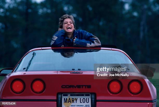 Fairmont, West Virginia, December 1984: Mary Lou Retton's success has brought her a new set of wheels. This 16 year old has a calendar that reads...