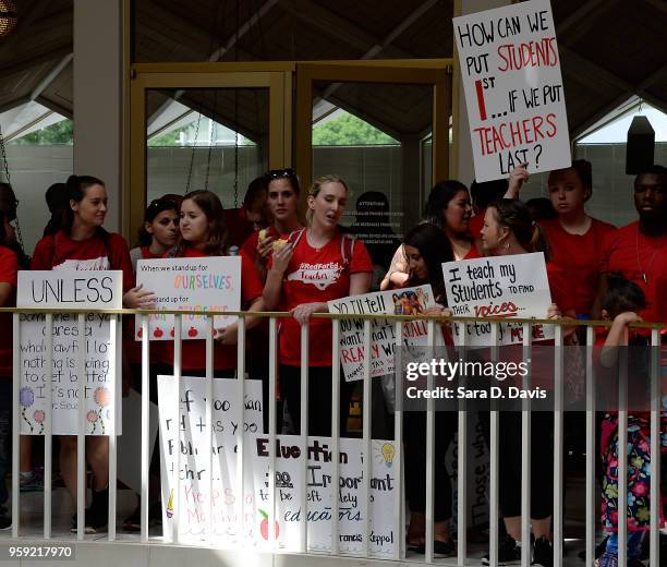 Crowds fill the rotunda inside the North Carolina Legislative Building on May 16, 2018 in Raleigh, North Carolina. Several North Carolina counties...