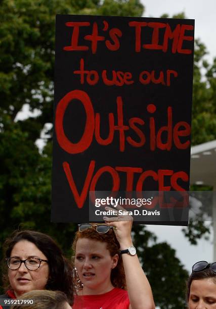 Crowds fill Bicentennial Plaza outside of the North Carolina Legislative Building during the March for Students and Rally for Respect on May 16, 2018...