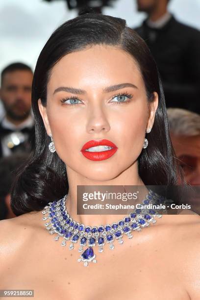 Adriana Lima attends the screening of "Burning" during the 71st annual Cannes Film Festival at Palais des Festivals on May 16, 2018 in Cannes, France.