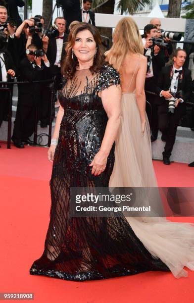 Cristiano Ronaldo's mother Maria Dolores Aveiro attends the screening of "Burning" during the 71st annual Cannes Film Festival at Palais des...