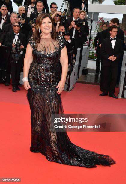 Cristiano Ronaldo's mother Maria Dolores Aveiro attends the screening of "Burning" during the 71st annual Cannes Film Festival at Palais des...