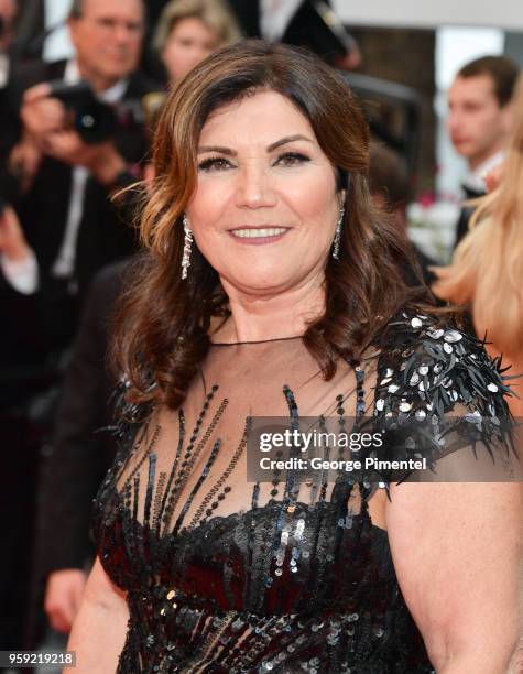 Cristiano Ronaldo's mother Maria Dolores Aveiro attends the screening of "Burning" during the 71st annual Cannes Film Festival at Palais des...