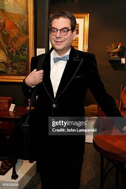 Michael Musto attends the 2010 American Folk Art Museum's American Antiques Show Opening Night Gala at the Metropolitan Pavilion on January 20, 2010...