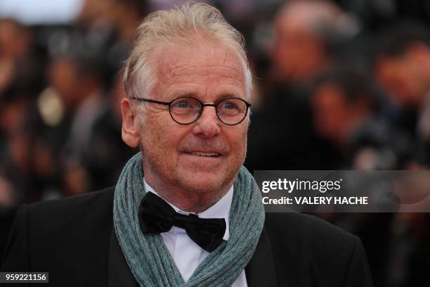 European MP Daniel Cohn-Bendit arrives on May 16, 2018 for the screening of the film "Burning" at the 71st edition of the Cannes Film Festival in...