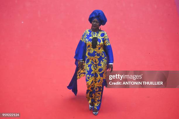 Burundian singer and member of the Feature Film Jury Khadja Nin arrives on May 16, 2018 for the screening of the film "Burning" at the 71st edition...