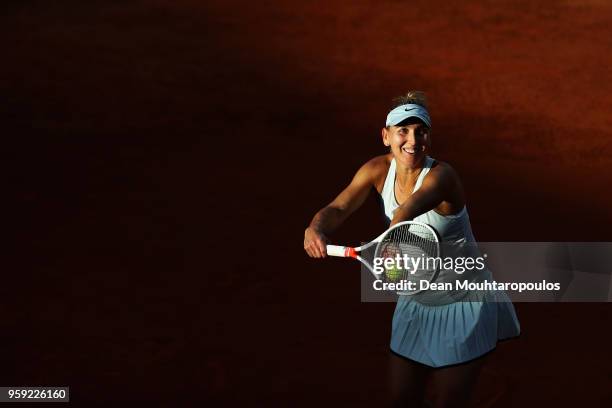 Elena Vesnina of Russia serves in her match against Venus Williams of USA during day 4 of the Internazionali BNL d'Italia 2018 tennis at Foro Italico...