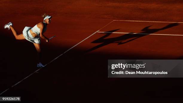 Elena Vesnina of Russia serves in her match against Venus Williams of USA during day 4 of the Internazionali BNL d'Italia 2018 tennis at Foro Italico...