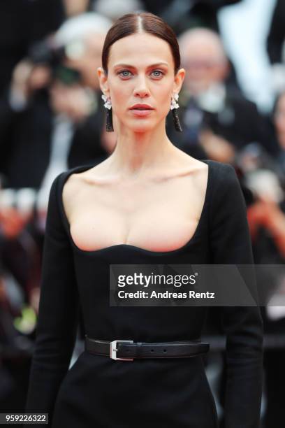 Aymeline Valade attends the screening of "Burning" during the 71st annual Cannes Film Festival at Palais des Festivals on May 16, 2018 in Cannes,...