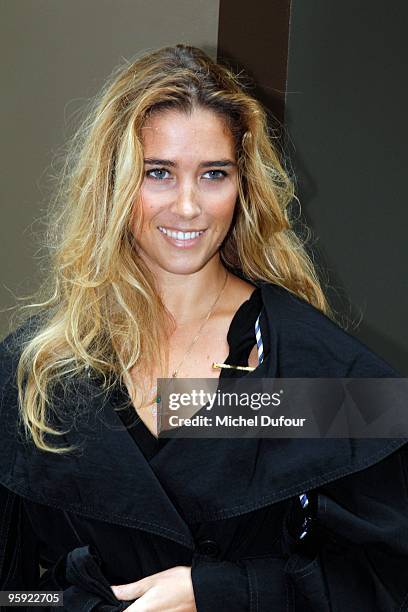 Vahina Jocante at the Louis Vuitton fashion show during Paris Menswear Fashion Week Autumn/Winter 2010 at Le 104 on January 21, 2010 in Paris, France.