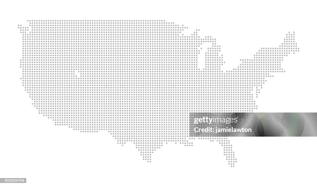 Map of Dots - North America