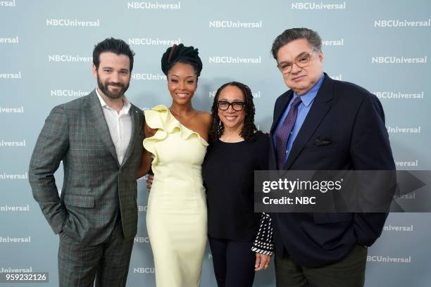 NBCUniversal Upfront in New York City on Monday, May 14, 2018 -- Red Carpet -- Pictured: Colin Donnell, Yay DaCosta, S. Epatha Merkerson, Oliver...