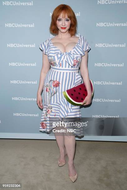 NBCUniversal Upfront in New York City on Monday, May 14, 2018 -- Red Carpet -- Pictured: Christina Hendricks, "Good Girls" on NBC --