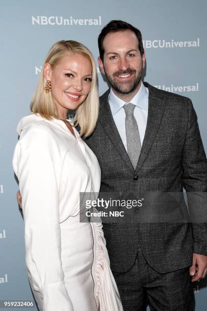 NBCUniversal Upfront in New York City on Monday, May 14, 2018 -- Red Carpet -- Pictured: Katherine Heigl, "Suits" on USA Network with husband Josh...