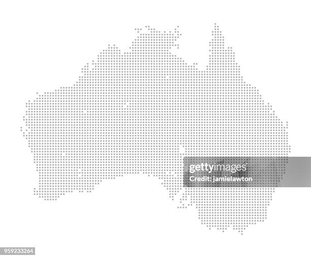 map of dots - australia - globe map dots stock illustrations