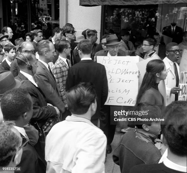 News coverage in advance of the 1964 Republican National Convention in San Francisco, CA. July 8, 1964.