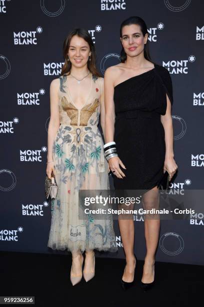 Alexandra of Hanover and Charlotte Casiraghi attend as Montblanc launch new collection and dinner hosted by Charlotte Casiraghi during the 71st...