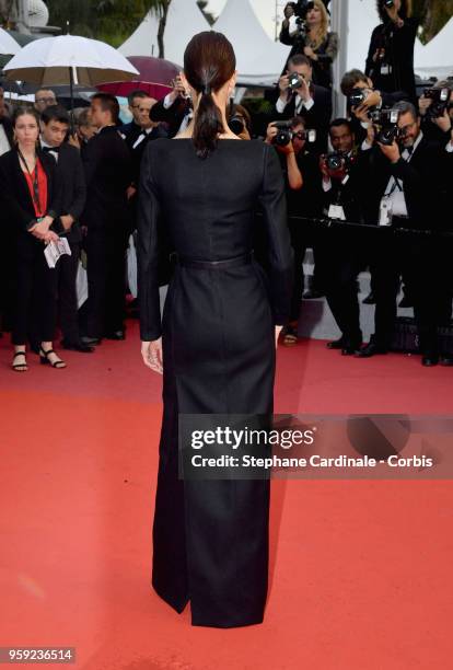 Aymeline Valade attends the screening of "Burning" during the 71st annual Cannes Film Festival at Palais des Festivals on May 16, 2018 in Cannes,...