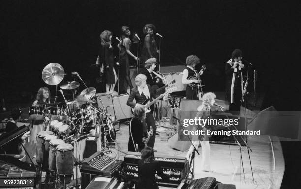 American singer-songwriter and musician Bob Dylan performing at Earls Court Exhibition Centre, London, UK, June 1978.