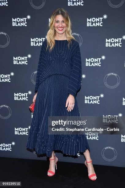 Actress Sveva Alviti attends as Montblanc launch new collection and dinner hosted by Charlotte Casiraghi during the 71st annual Cannes Film Festival...