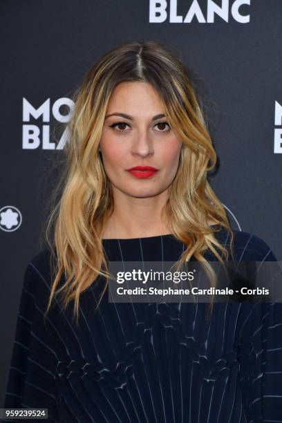 Actress Sveva Alviti attends as Montblanc launch new collection and dinner hosted by Charlotte Casiraghi during the 71st annual Cannes Film Festival...