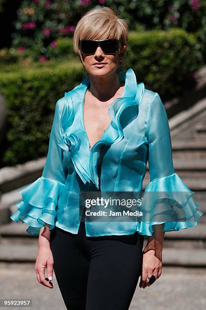 Actrees Christian Bach attends the presentation of the TV Azteca's new soap opera 'Infamia' on January 20, 2010 in Mexico City, Mexico.