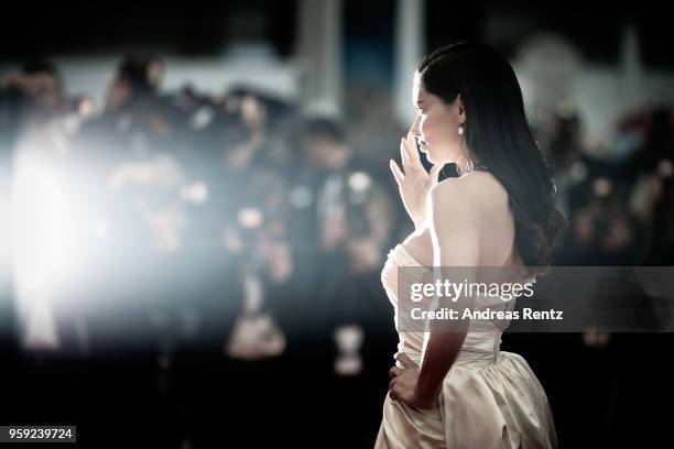 Adriana Lima attends the screening of 'Burning' during the 71st annual Cannes Film Festival at Palais des Festivals on May 16, 2018 in Cannes, France.