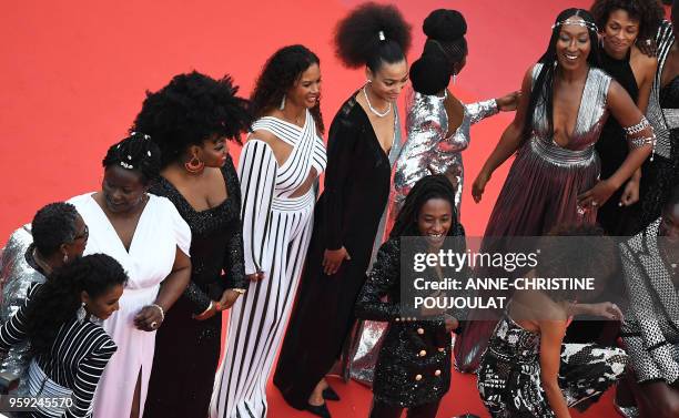 French-Portuguese actress Sara Martins, French actress Firmine Richard, French-Cameroonian Marie-Philomene Nga, French actress Sabine Pakora, French...