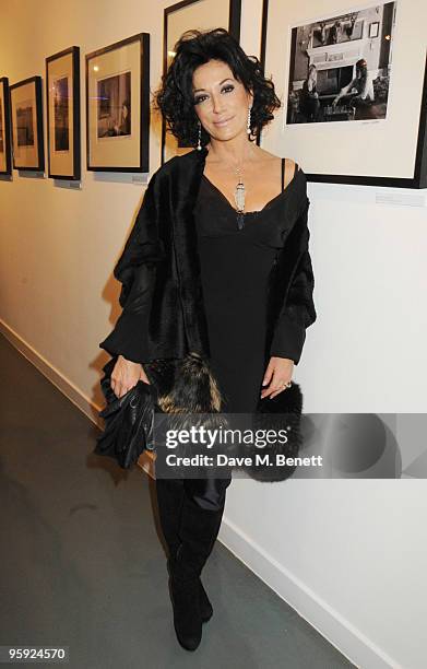 Nancy Dell'Olio attends the Out of Context exhibition at Getty Images Gallery on January 21, 2010 in London, England.
