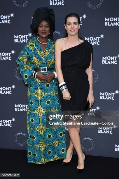 Khadja Nin and Charlotte Casiraghi attend as Montblanc launch new collection and dinner hosted by Charlotte Casiraghi during the 71st annual Cannes...