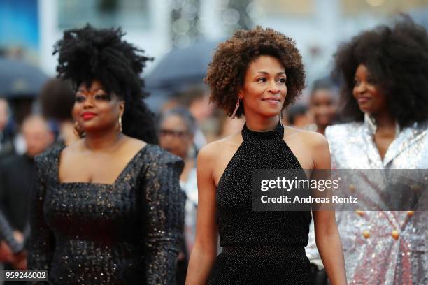 Author of the book "Noire N'est Pas Mon Métier" Rachel Khan attends the screening of "Burning" during the 71st annual Cannes Film Festival at Palais...